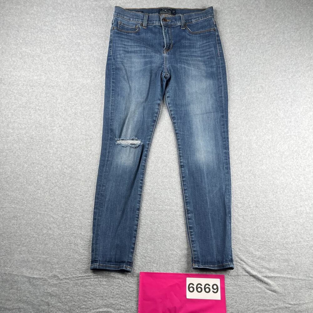 Lucky Brand Brooke Legging Jeans Womens Size 12 Casual Distressed